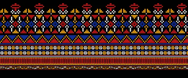 Patrón Sin Costura Étnica Con Ornamento Tribal Ilustración Vectorial —  Fotos de Stock