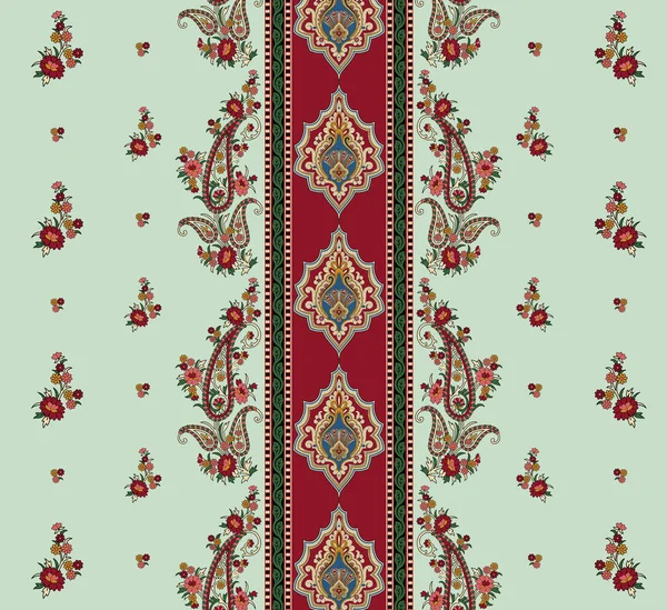 Patrón Floral Sin Costuras Damasco Ilustración Vectorial — Foto de Stock