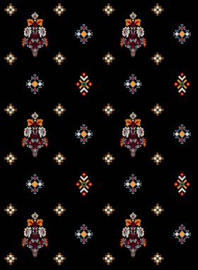 Çiçekli ve kelebekli kusursuz çiçek deseni