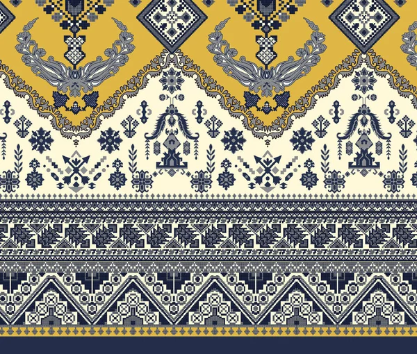 Nahtlose Florale Muster Textiler Hintergrund — Stockfoto