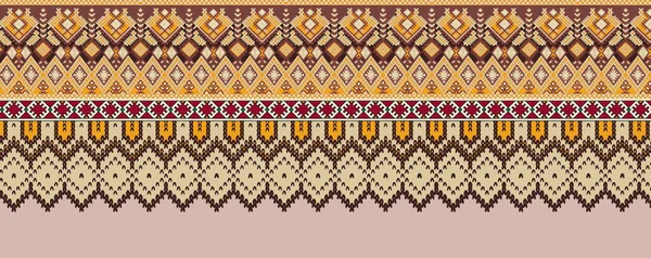 Patrón Sin Costuras Con Elementos Étnicos Tribales Decorativos Ornamento Dibujado — Foto de Stock