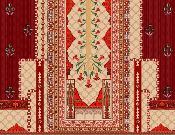 Tradizionale Ornamento Turco Con Ornamento Rosso — Foto Stock