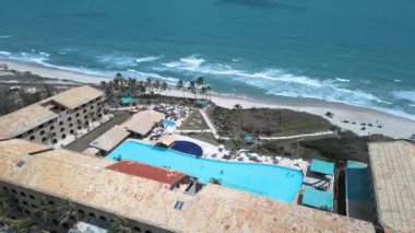 güzel bir plaj havadan görünümü