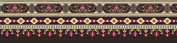 Patrón Sin Costuras Con Ornamento Étnico Ilustración Vectorial —  Fotos de Stock