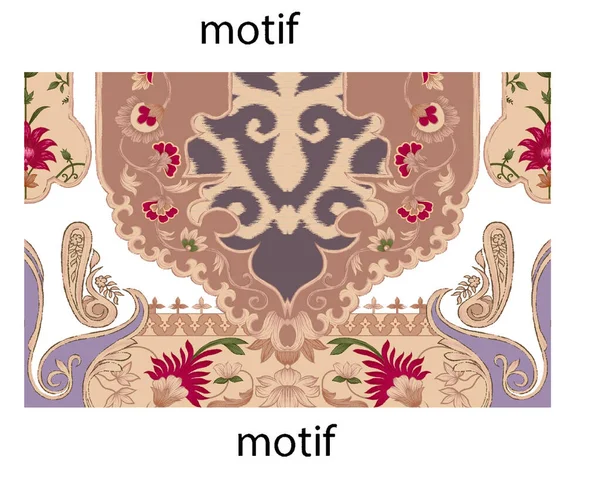Ornament Und Motiv Des Digitalen Textildesigns — Stockfoto