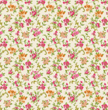 Gül desenli kusursuz çiçek deseni