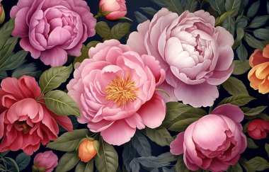 suluboya çiçekler, çiçek desenleri