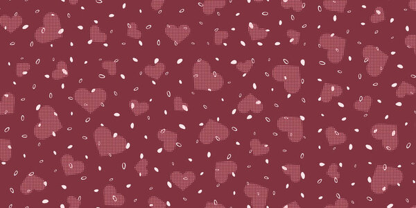 colored background with Halftone love hearts