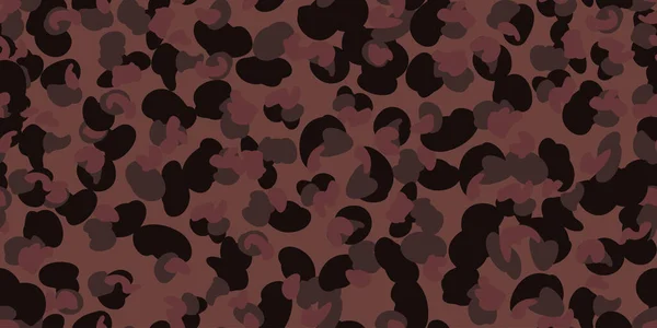 Camouflage Patroon Met Bruine Zwarte Kleuren — Stockvector