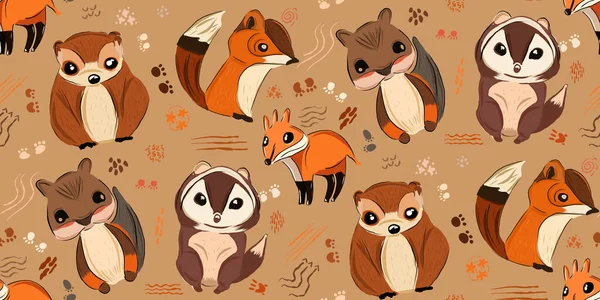 çocukça desenle Cute karikatür hayvanlar