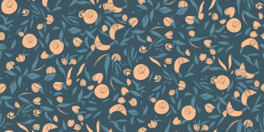 Laleli, kusursuz çiçek desenli, vektör yanılsaması.