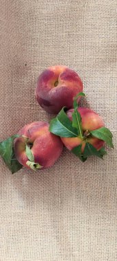 Taze taze sulu şeftaliler. Kapatın.