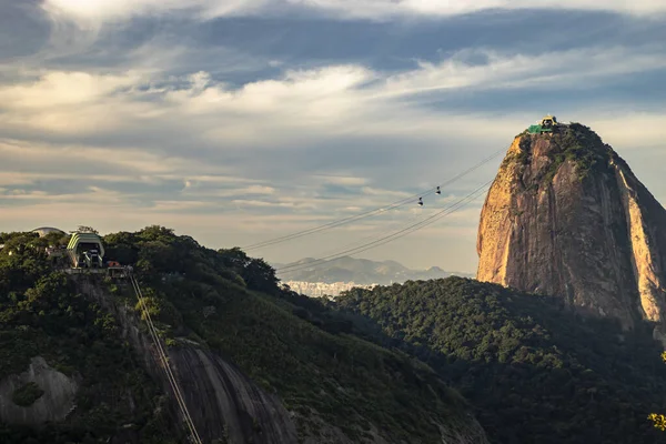 Vista Aerea Montagna Funivia Brasile — Foto Stock