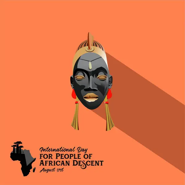 Международный День Людей Африканского Происхождения — стоковый вектор