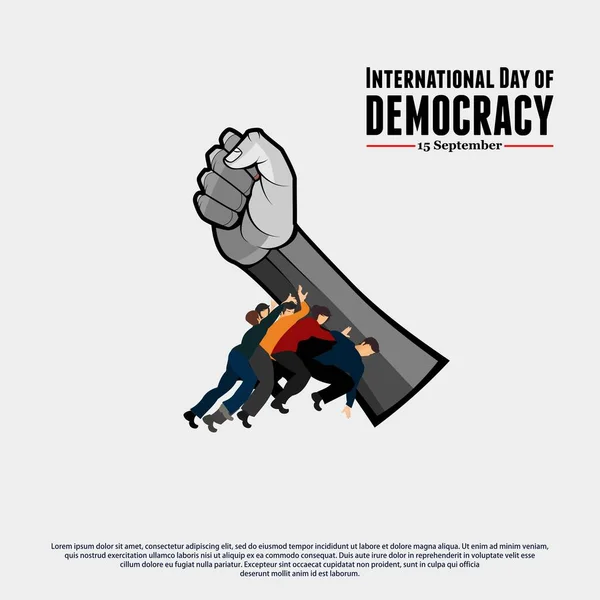 Dia Internacional Democracia Setembro Conceito Férias Modelo Para Fundo Banner — Vetor de Stock