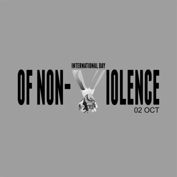 Internationella Dagen För Icke Våld Firas Den Oktober — Stock vektor