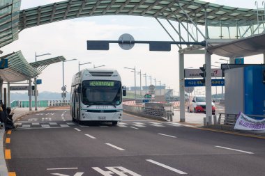 Incheon Uluslararası Havalimanı 'ndaki yoğun atmosfer