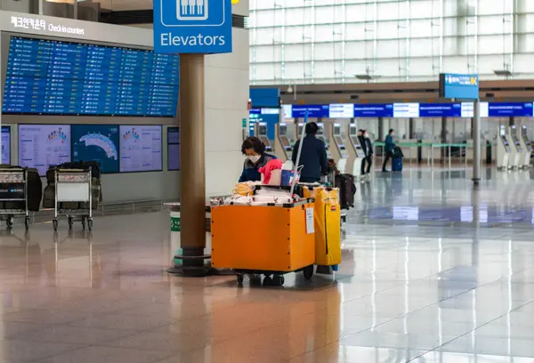 Pracowita Atmosfera Incheon International Airport — Zdjęcie stockowe