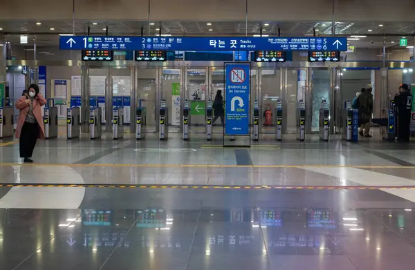Rush Hour Seoul City Station — Stock Photo, Image