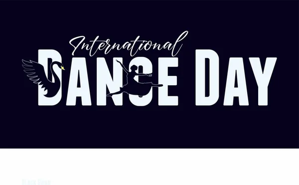 Journée Internationale Danse Bannière Vectorielle Affiche Dépliant Carte Vœux Pour — Image vectorielle