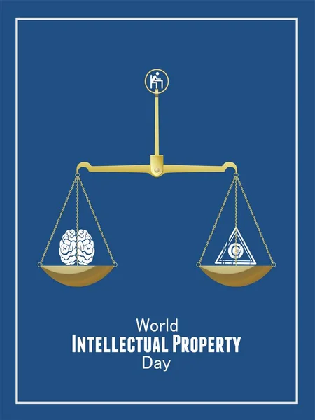 World Intellectual Properti Hari Ini Poster - Stok Vektor