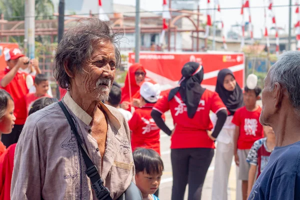 stock image Seniors on Indonesian Independence Day