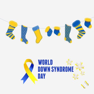 Dünya çapında sindrom günü kampanya posteri