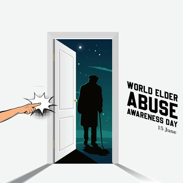 stock vector World Elder Abuse Awareness Day