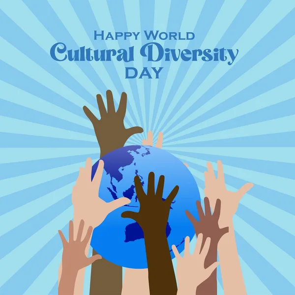 Vektor Ilustrasi Hari Dunia Untuk Keanekaragaman Kebudayaan - Stok Vektor