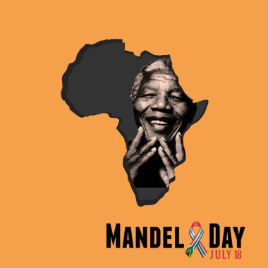 Nelson Mandela International Day 18th July Vector clipart