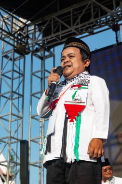 Jakarta, Endonezya - 17 Aralık 2023: Kuzey Jakarta 'da Filistin Eylemini Savunmak.