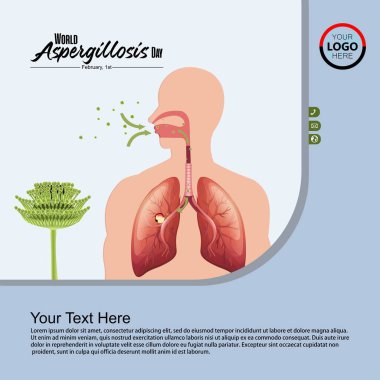 Dünya Aspergillosis Günü 'nün vektör illüstrasyonu