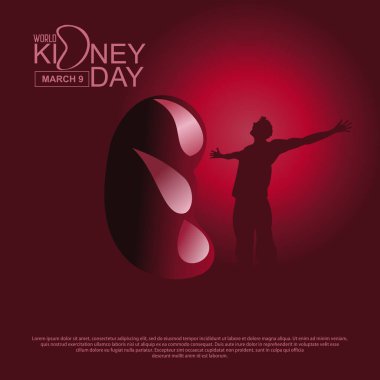 Dünya Böbrek Günü vektör çizimi