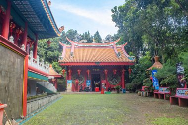 Jakarta, 14 Nisan 2025: Kong Miao Tapınağı, TMII, Doğu Jakarta 'da bir Konfüçyüs ibadethanesi..