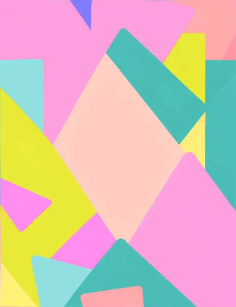 Pastelle Psychedelische Papierformen Verschiedenen Farbtönen Hintergrund Psychedelisch Papier Formhintergrund Geometrische — Stockvektor