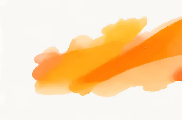 Simple Vector Abstract Orange Watercolor Brush Stroke — Stock Vector