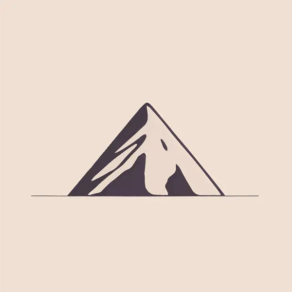 Diseño Simple Del Logotipo Montaña Del Vector Logotipo Mínimo — Vector de stock