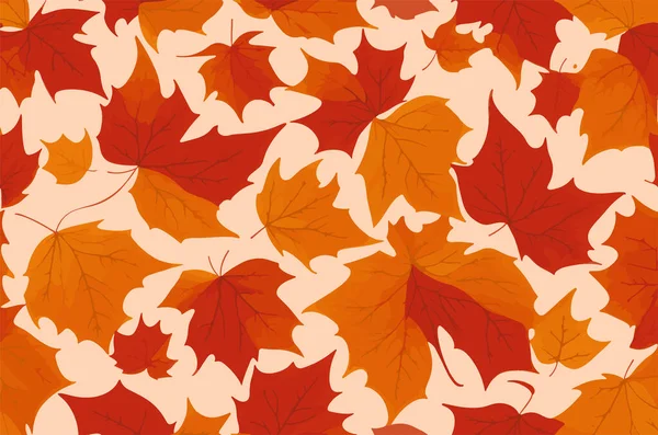 Jesienny Wzór Liści Tło Jesienne Liście Klonu — Wektor stockowy