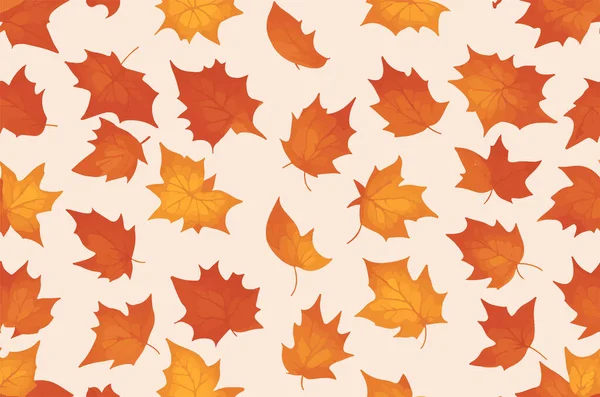 Herbst Blatt Muster Hintergrund Herbst Ahornblätter — Stockvektor