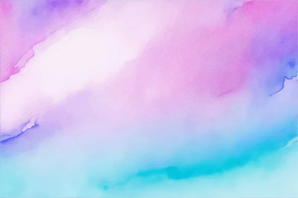 Abstraktní Akvarel Fialová Růžová Modrá Teal Pozadí Mramorový Vzor — Stockový vektor