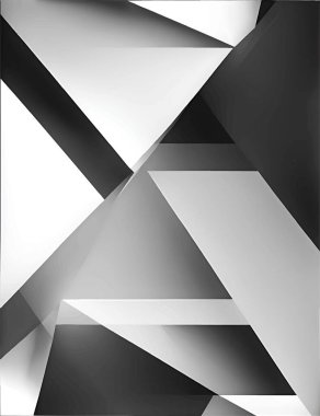 Siyah beyaz soyut arka plan. Geometrik şekil, 3d, Geometrik kalıp tasarımı