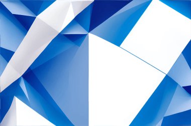 Mavi, gri, soyut bir arka plan. Geometrik şekil, 3d, Geometrik kalıp tasarımı