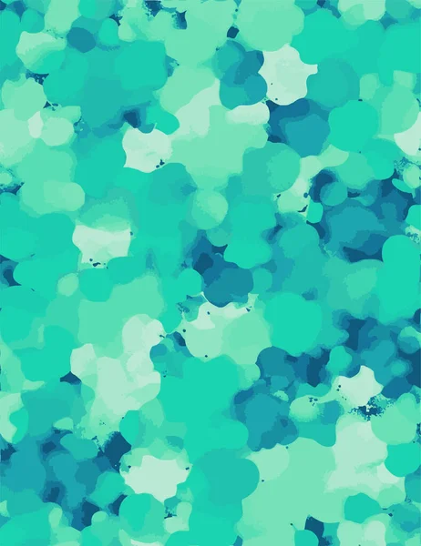 ブルーグリーンティール抽象パターン 水彩画 ペイント カラフルなアート背景 — ストックベクタ