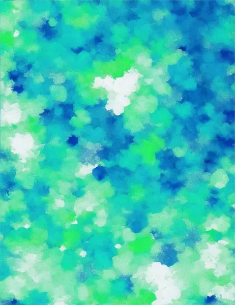Μπλε Πράσινο Teal Αφηρημένο Μοτίβο Υδατογραφία Paint Πολύχρωμο Φόντο Τέχνη — Διανυσματικό Αρχείο