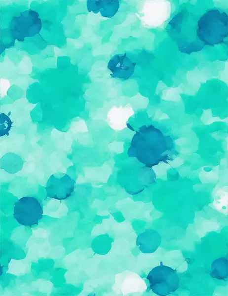 Blaugrüne Krickente Abstraktes Muster Aquarell Malen Bunte Kunst Hintergrund — Stockvektor