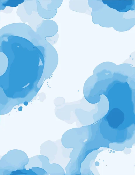 Esthétique Bleu Abstrait Fonds Aquarelle Motif Sans Couture — Image vectorielle