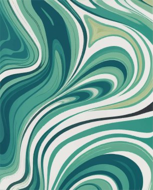 Mermer desenli soyut beyaz boya arkaplan, su rengi, yeşil, beyaz