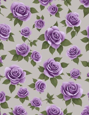 Kusursuz desenli çiçek yaprakları tasarımı, renkli arka plan ve illüstrasyon, suluboya