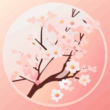 Bu resim tam çiçek ikonunda bir kiraz ağacını tasvir ediyor.