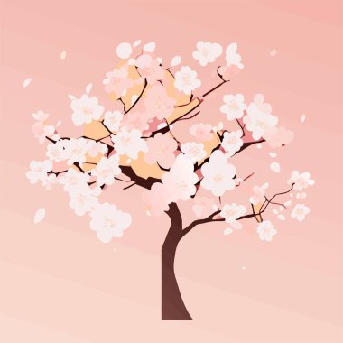 Bu resim tam çiçek ikonunda bir kiraz ağacını tasvir ediyor.